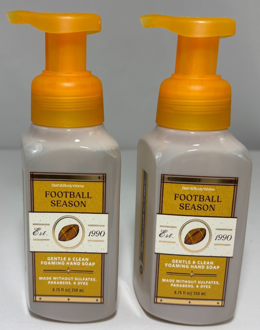2 PACK Bath & Body Works FOOTBALL SEASON Gentle Foaming Hand Soap 8.75 oz