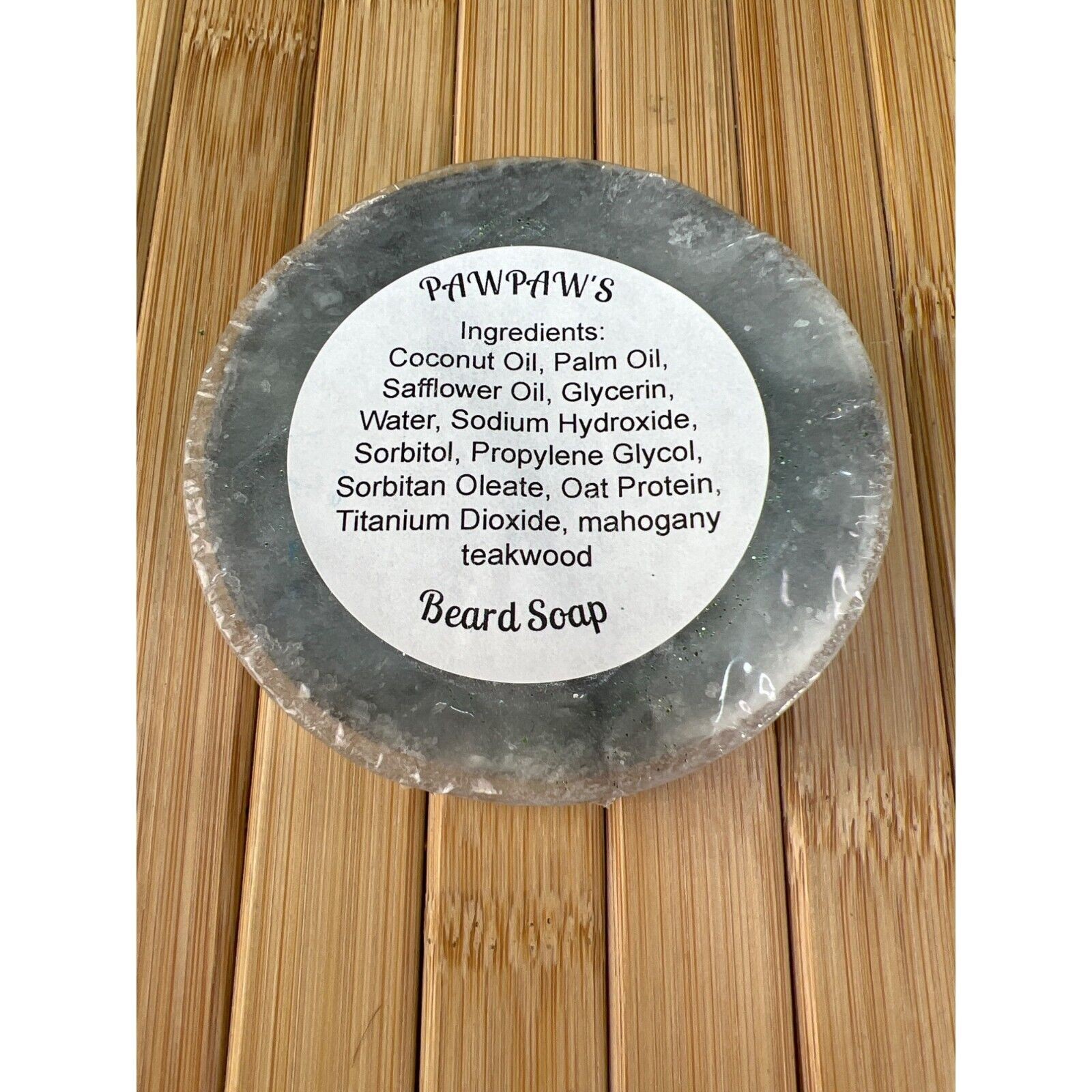 Mens Paw’s Beard Soap Fathers Day Gift New Teakwood Mahogany Gift Dad Grandpa