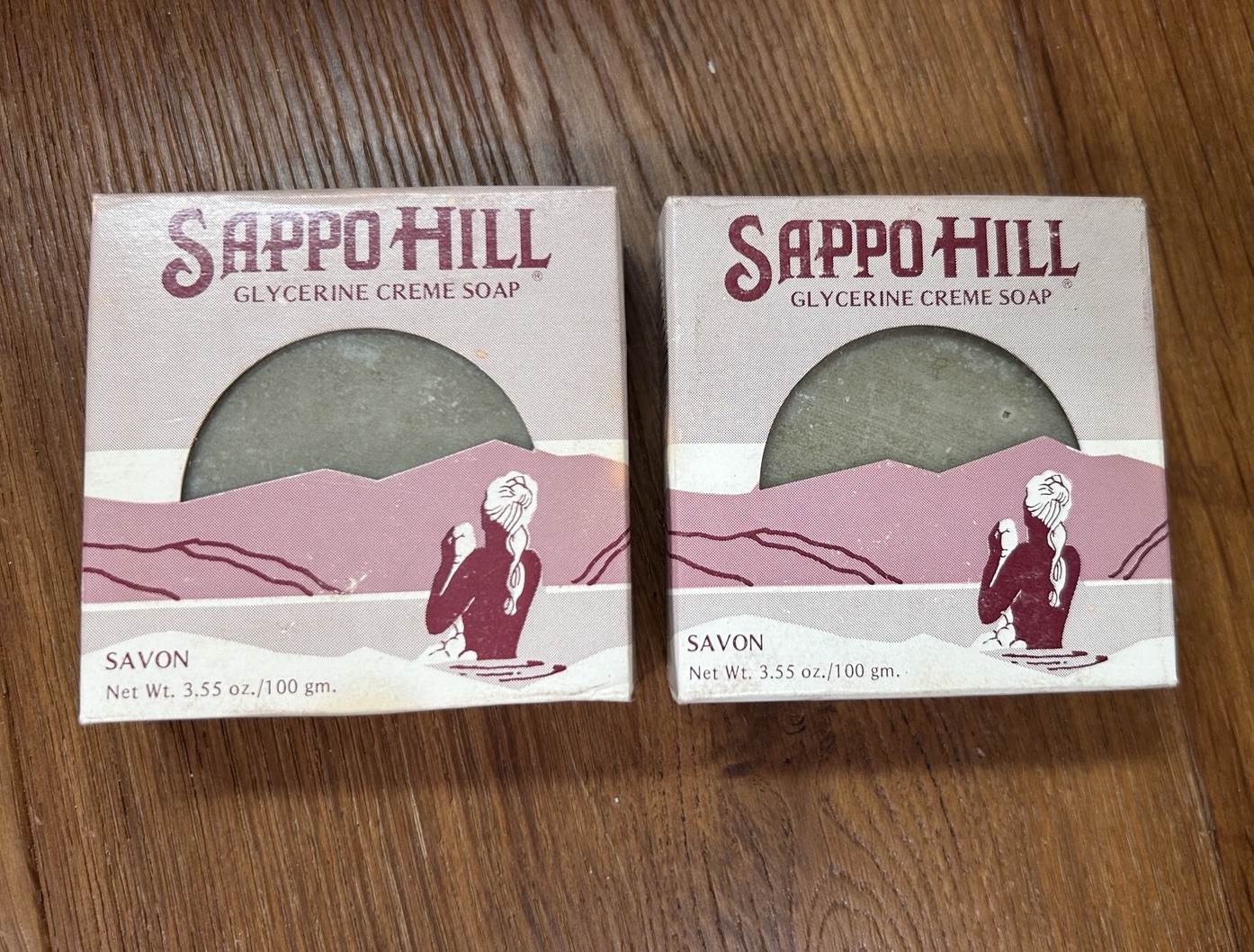 Vtg Savon Sappo Hill Glycerine Crème Bar Soap 3.5 oz Almond & Cucumber Lot Of 5
