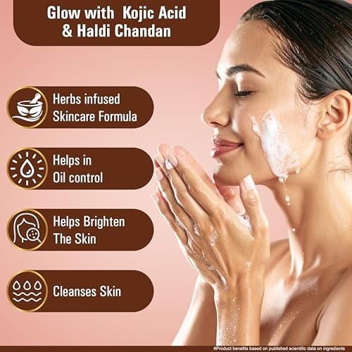 Multani Kojic Acid 1% Haldi Chandan Soap 125g Pack of 3 Glow Bars FS