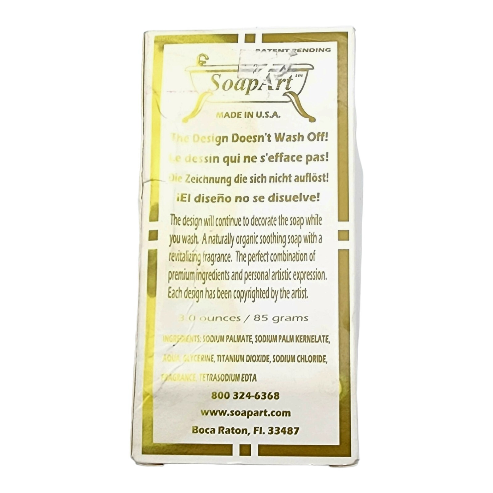 Lasting Impressions Holiday Soap Art Picture Soap DEER Floral Decorative 3.5 oz
