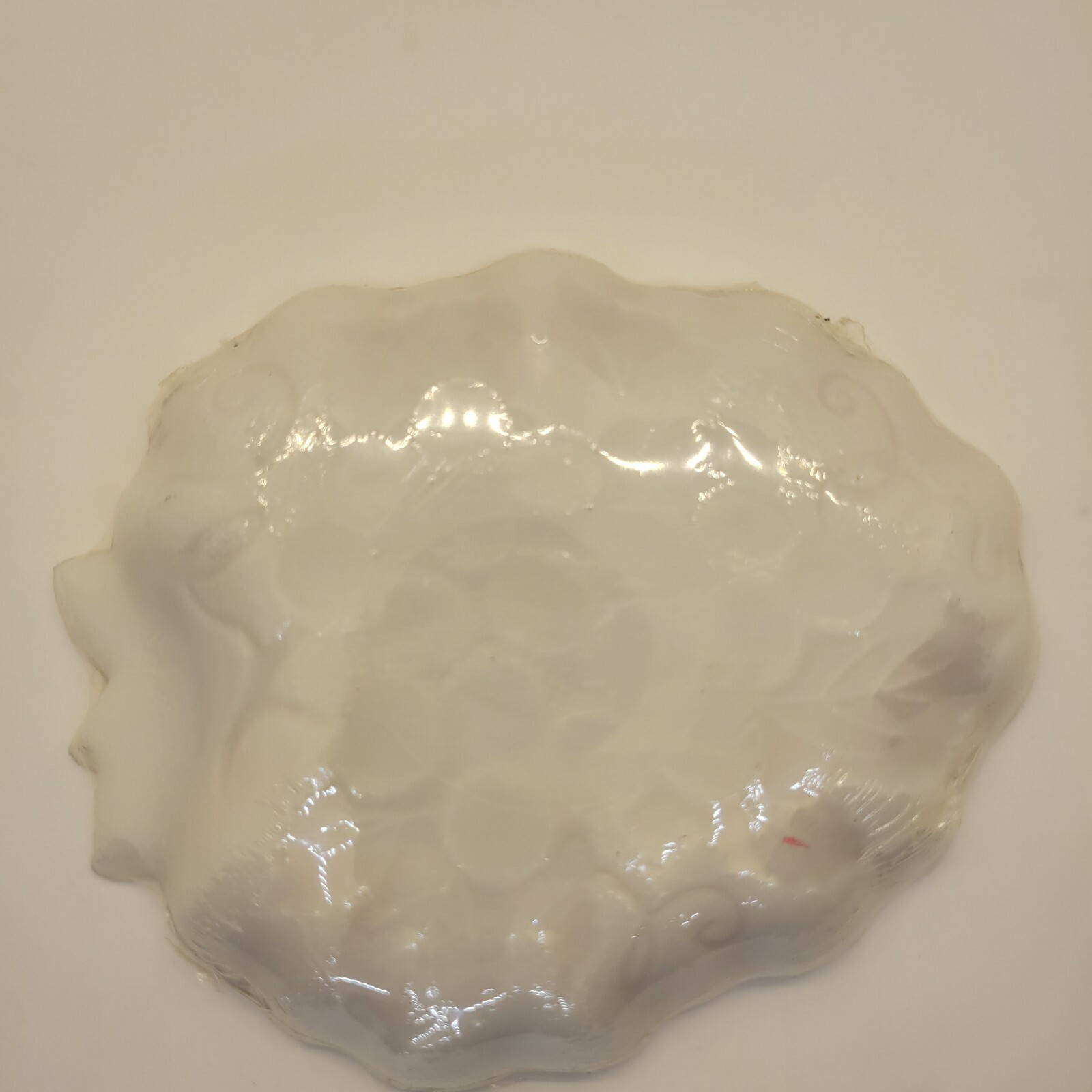 Vintage Delagar Orange Floral Guest Soaps sealed in Package Milk Glass Dish