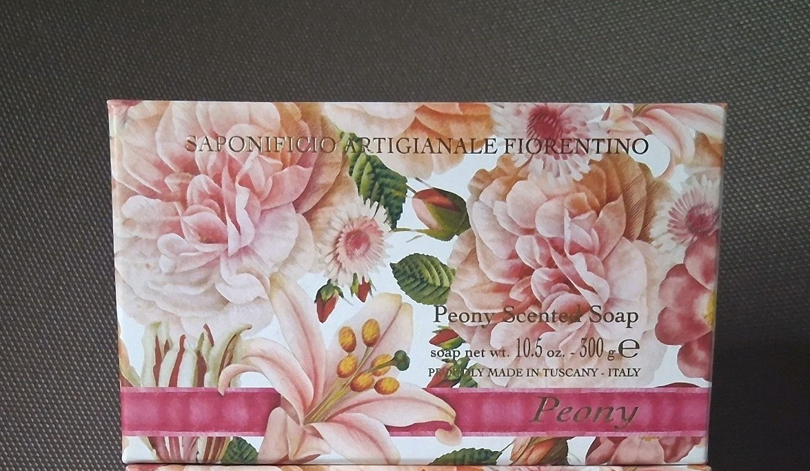 Saponificio Fiorentino Peony Bar Soap Handmade In Italy 2 x 10.5 oz Sealed