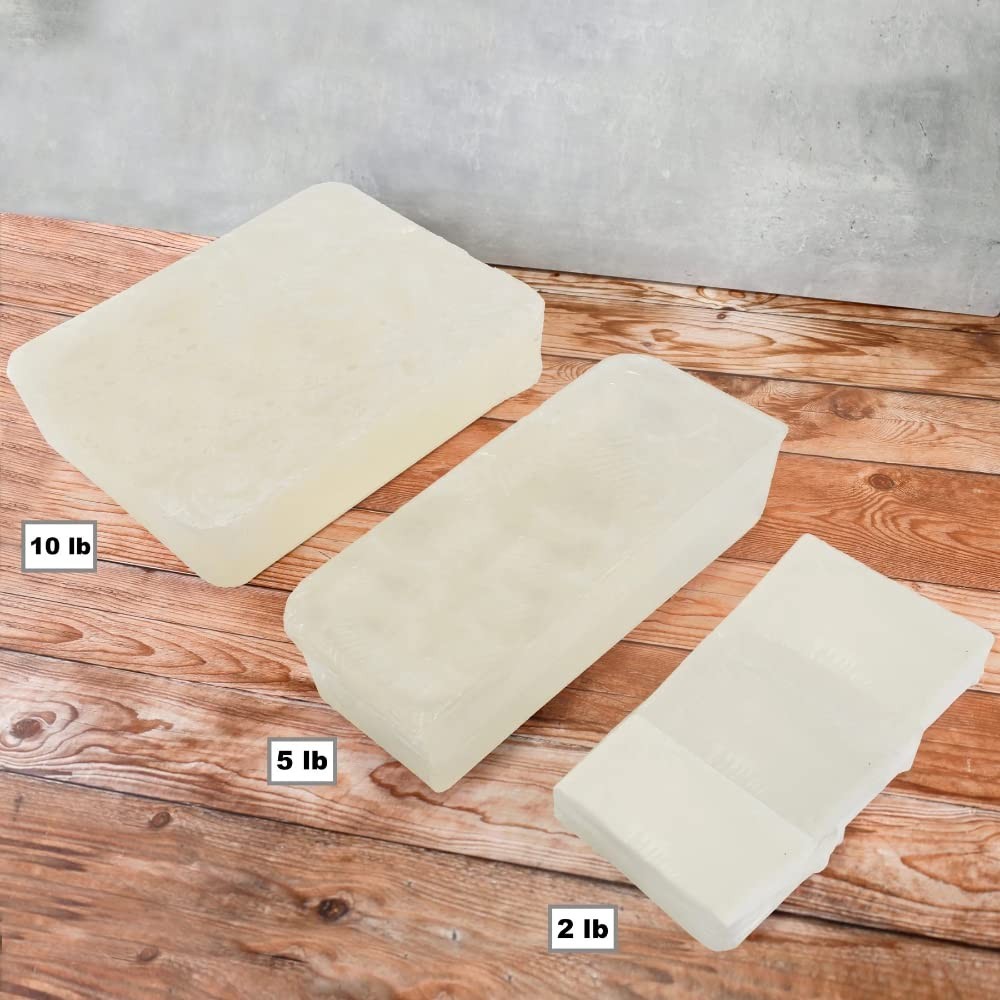 Create Custom Soaps with 5 lb Unscented Clear Soap Base – Easy to Melt & Shape