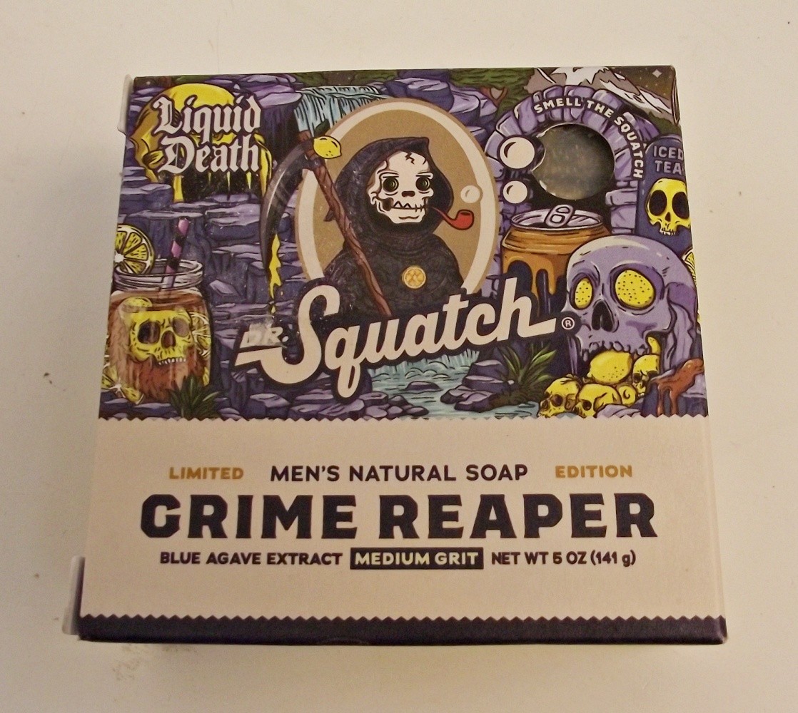 DR SQUATCH Grime Reaper Men’s Natural Soap Liquid Death 5 New Bars Ltd Ed