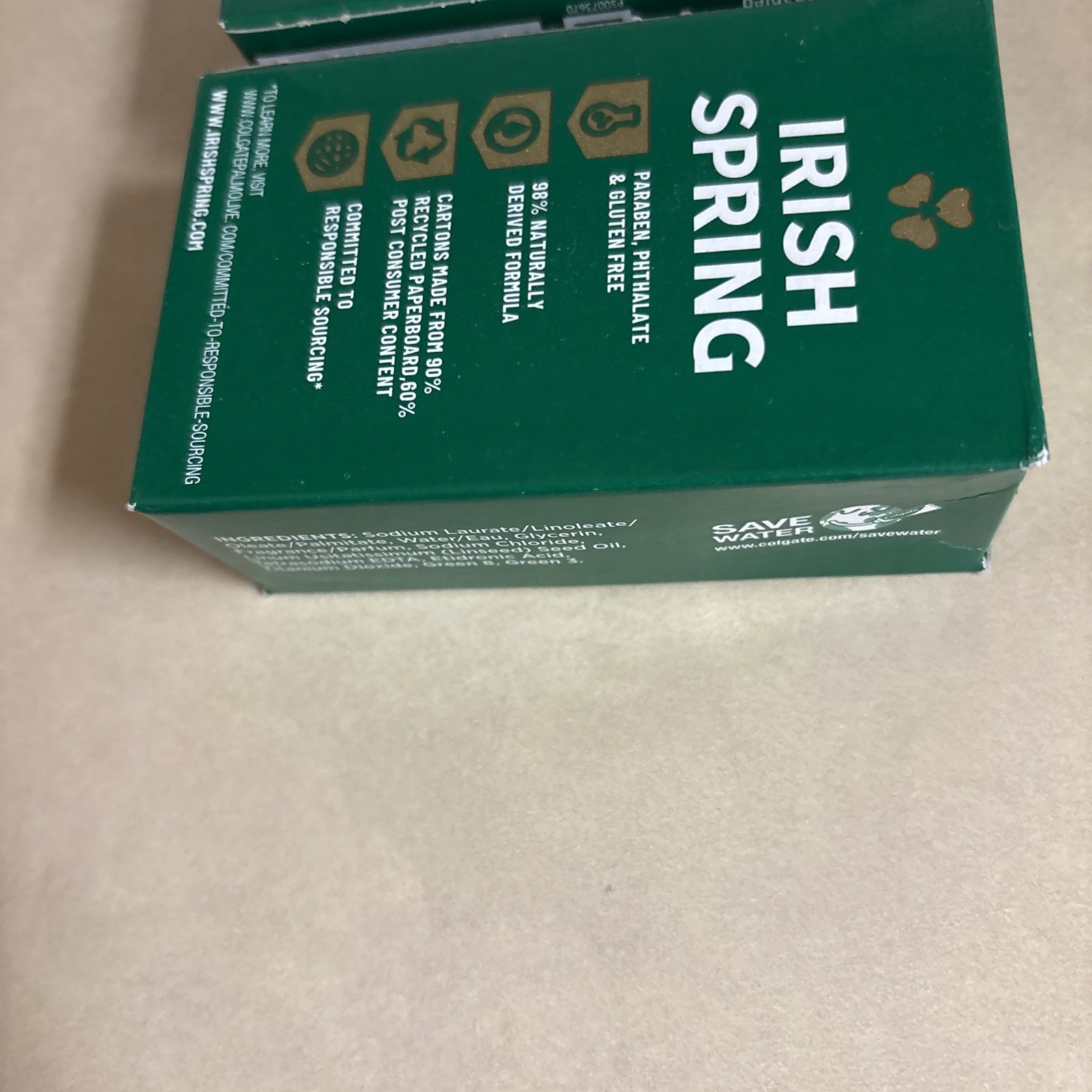 NEW Irish Spring Bar Soap LOT Original Clean Mens Bar Soap 2 Pack 4.5oz Bars NEW
