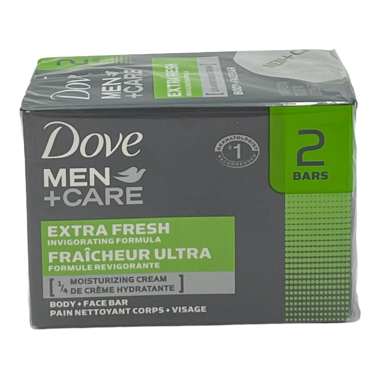 Dove Men Care Extra Fresh Body Face 6 Bars Soap 4 oz Bar ¼ Moisturizing Cream