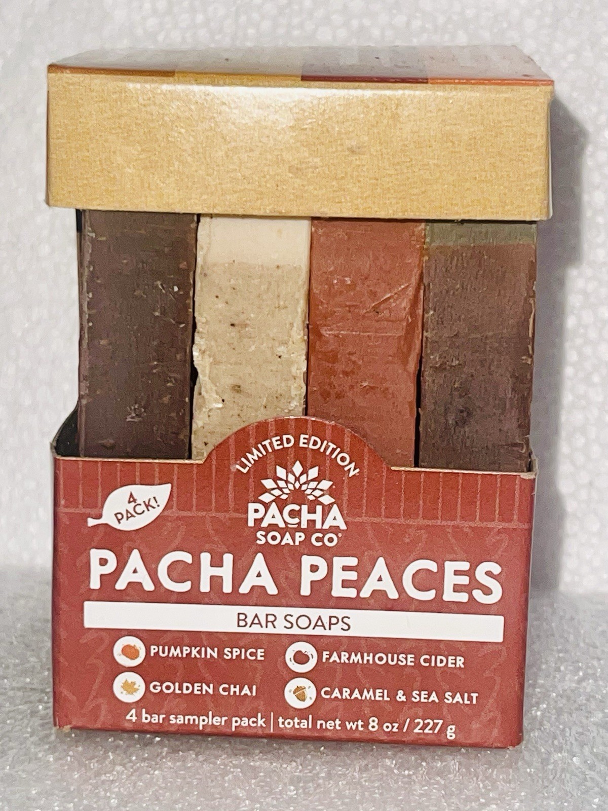 Pacha Soap Co Pacha Peaces Limited Edition Bar Soap Sampler 4-Pack, 8 oz.New