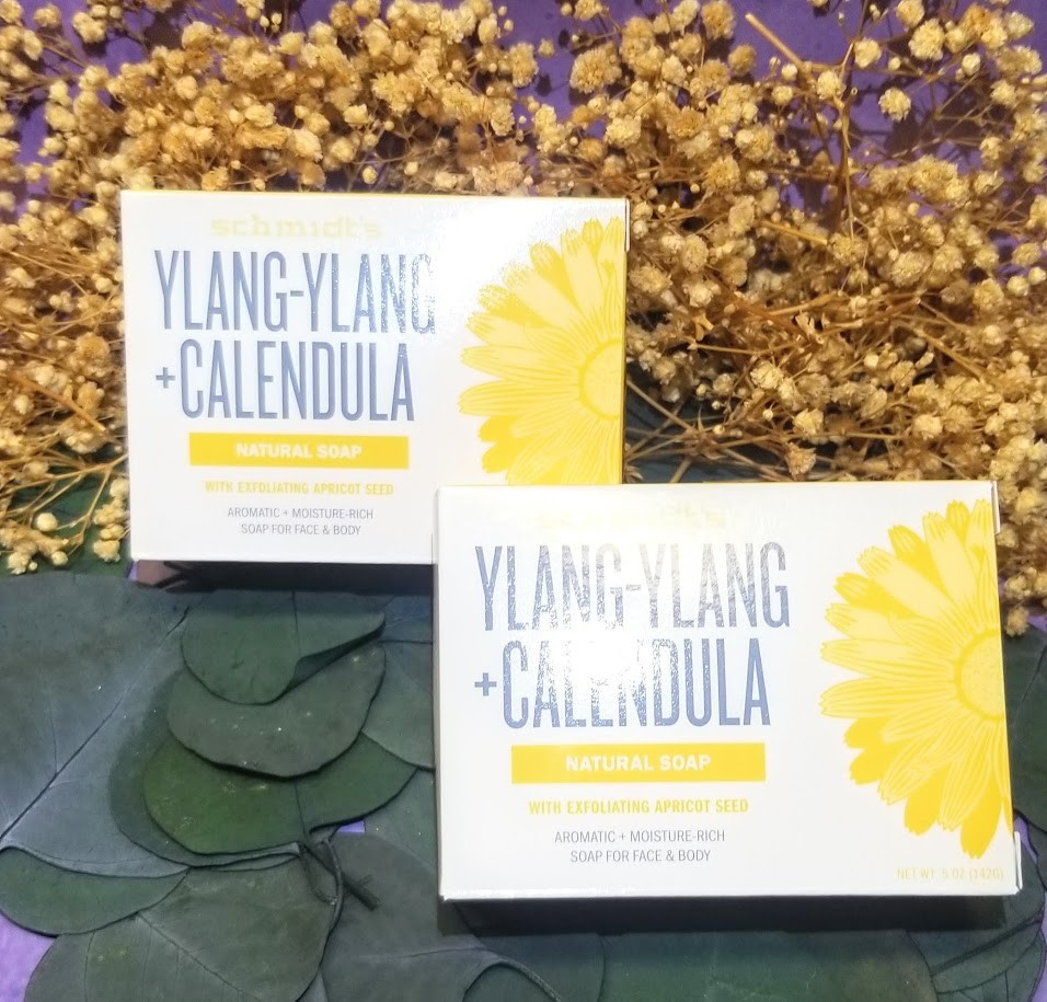 Schmidt’s Ylang-Ylang & Calendula Natural SOAP Bars w/Exfoliating Apricot Seed