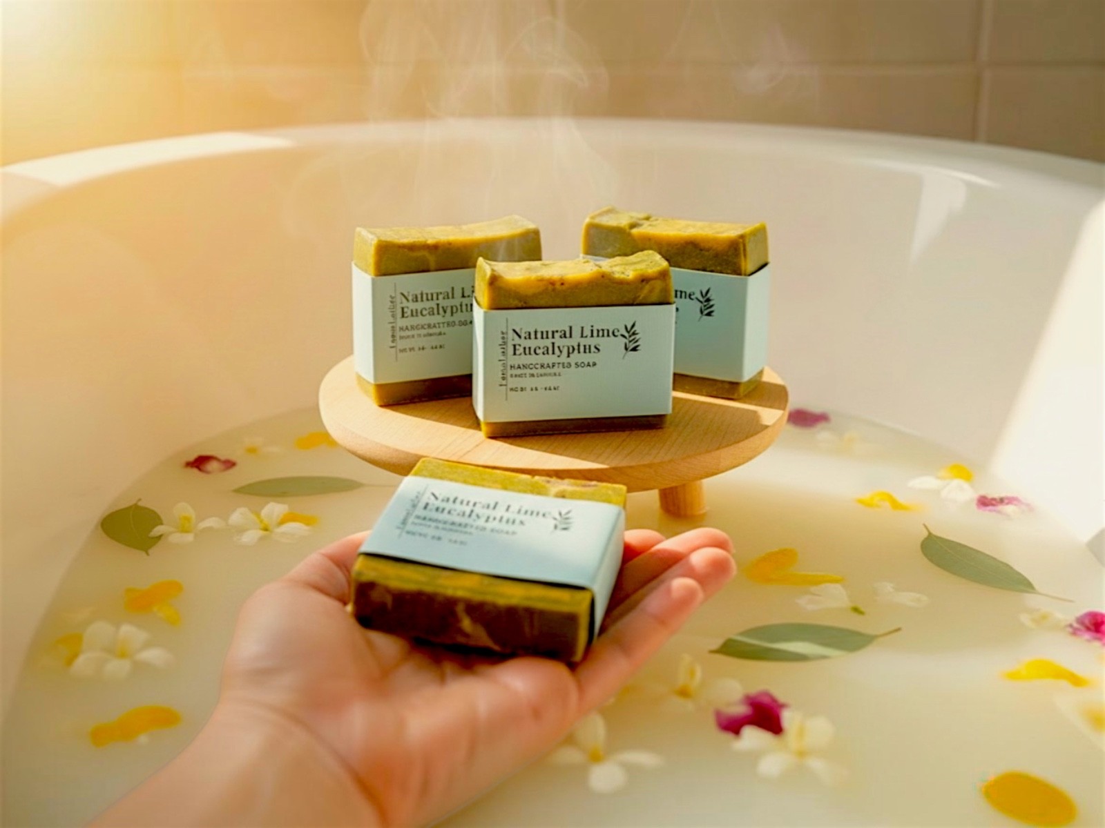 LumaLather Lime & Eucalyptus Mint Handmade Soap – Refreshing Artisan Bath Bar