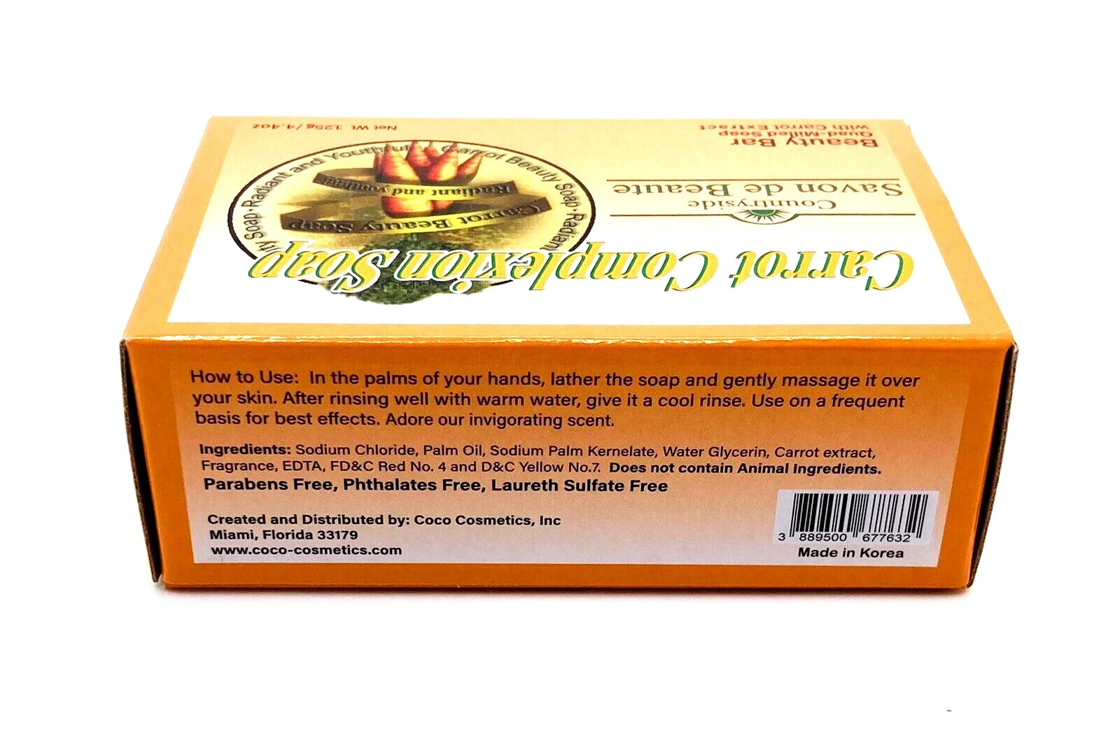 Carrot Complexion Soap Skin Cleansing Beauty Care 24 Bars 4.4 oz