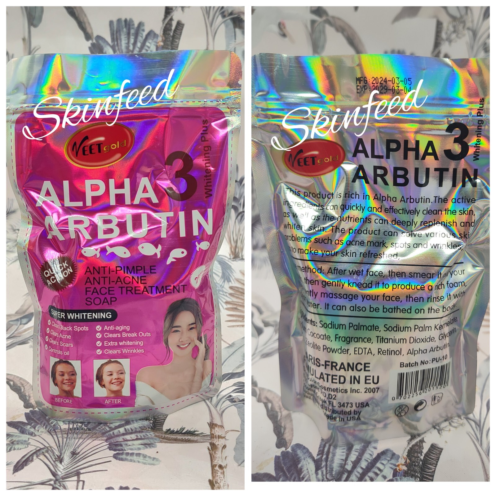 Veet Gold ALPHA ARBUTIN Anti Pimple,Anti Acne &Face Soap 💯% Effective