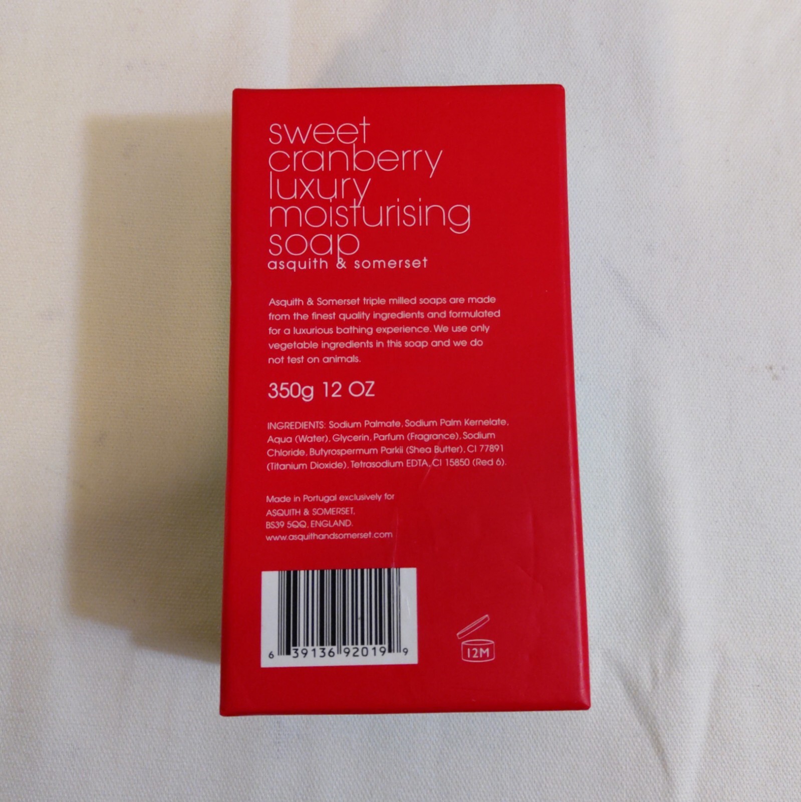 NEW Sweet Cranberry. Luxury Triple Milled Soap. By Asquith and Somerset
