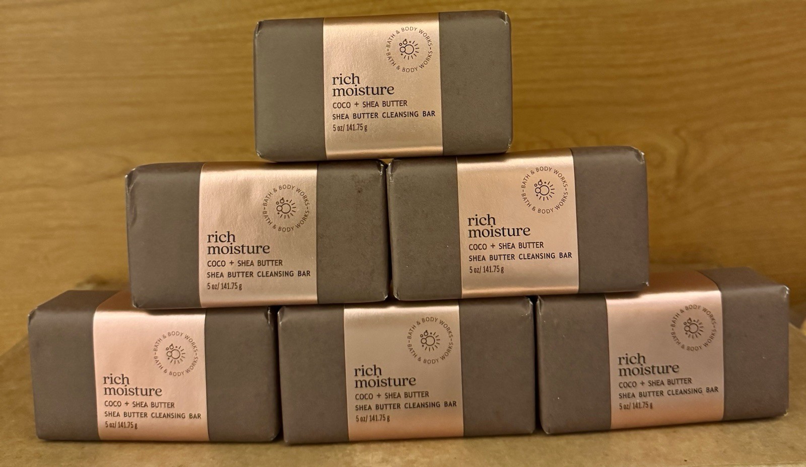 6 X New Bath & Body Works Rich Moisture Coco Shea Butter Cleansing Bar Soap 5oz