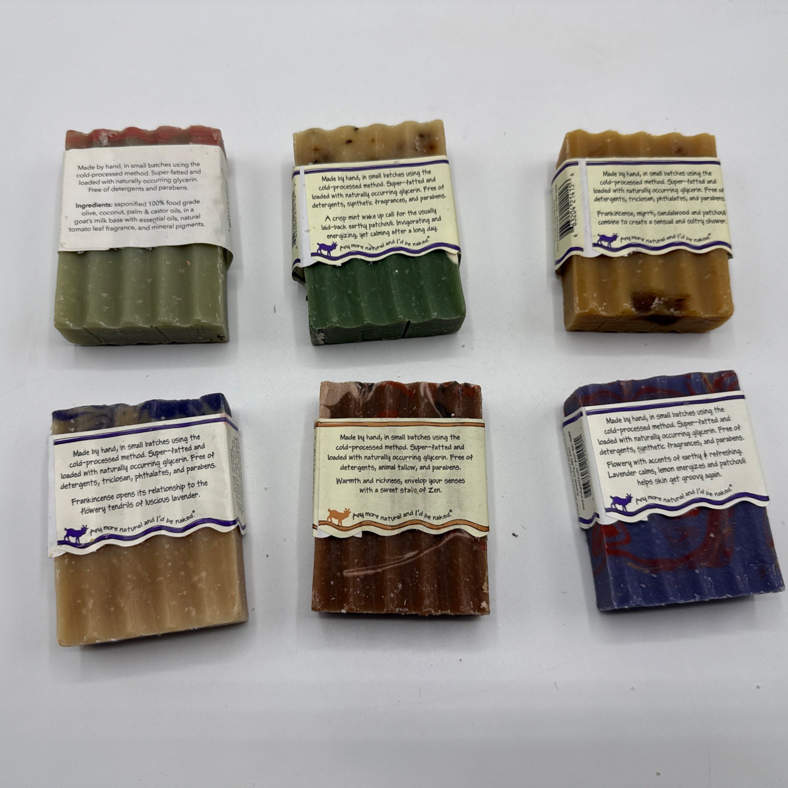 Zum Bar Soap Assorted 6 Pack 3 oz Goat’s Milk Natural Moisturizing Cleanser