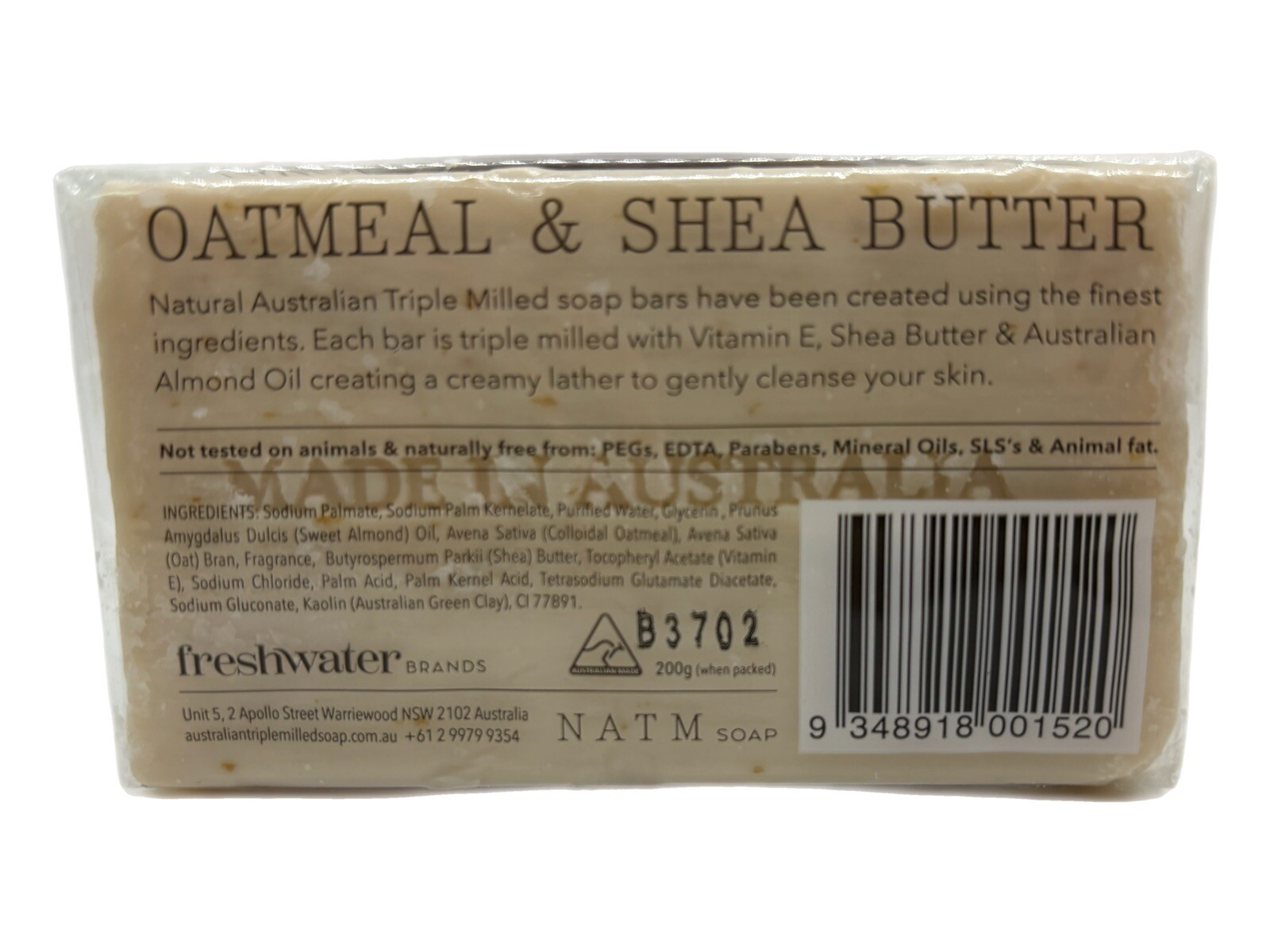 Australian Botanical Soap Goat Milk Soap Bar Triple-Milled Soap 2 Bars