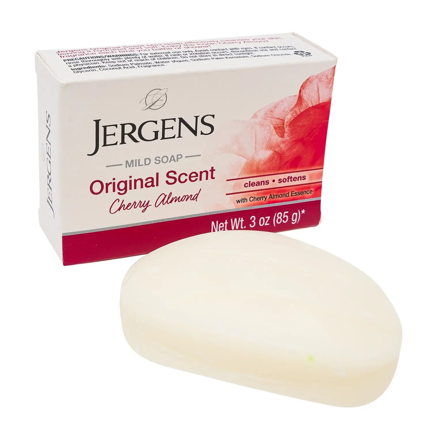 Jergens Original Scent Cherry Almond Mild Soap Bar, 2 Bars 3oz Each (Pack of 12)