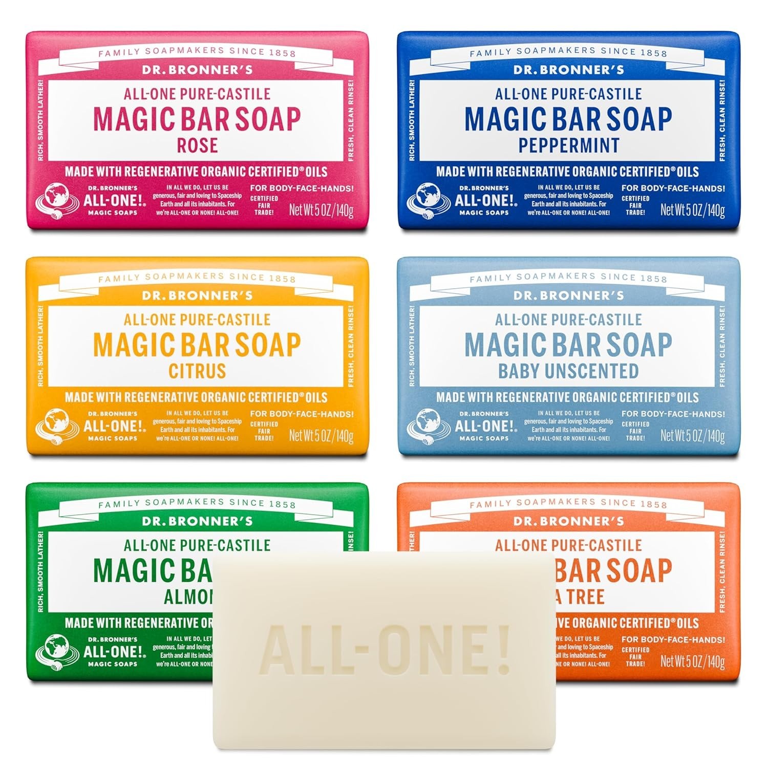 Dr. Bronner’s Pure-Castile Bar Soap Variety Pack