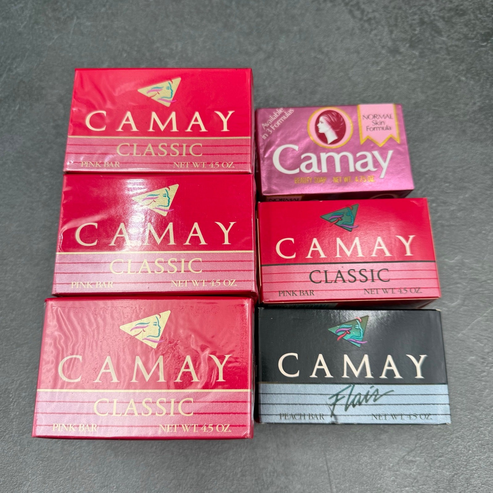9 Vintage Camay Flair Classic Natural Soap 4.5 Oz Peach Pink Normal Bar