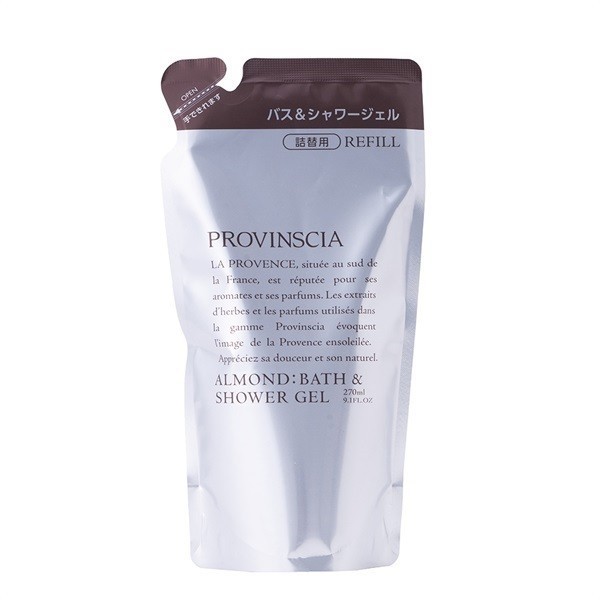[2 Pack] Pelican PROVINSCIA Almond Bath & Shower Gel Refill 270ml Body Wash