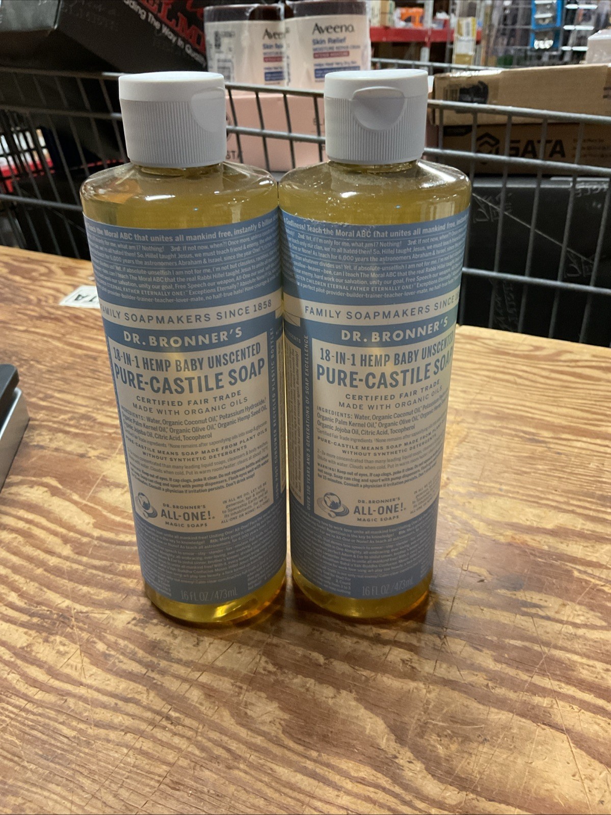 Dr. Bronner’s Un-Scented Baby Mild Pure-Castile Liquid Soap, 475ml, 2 Pack