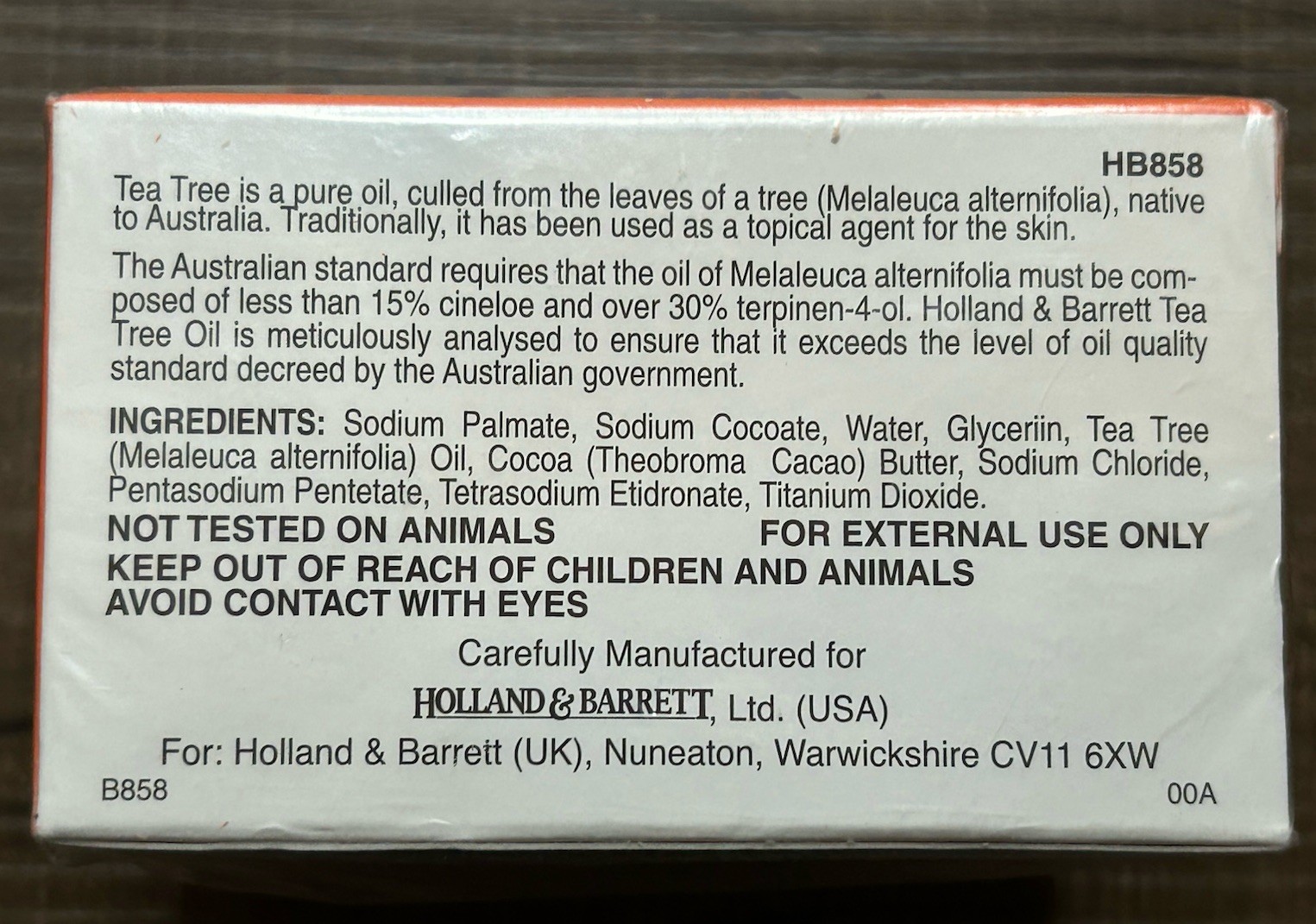 Tea Tree Soap Bar Natural Deep Cleansing Herbal Soap Body & Feet 3 – 2.5oz Bars