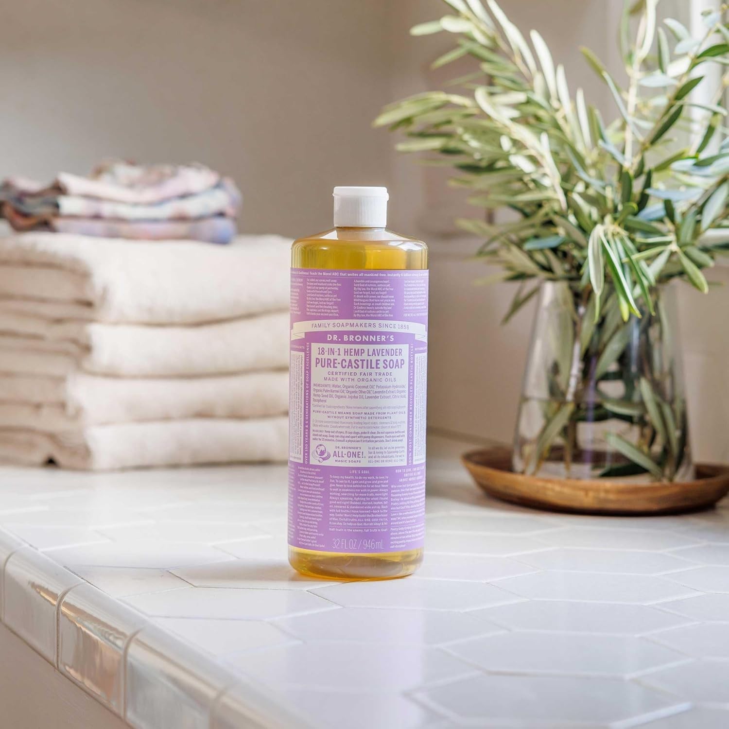 Dr. Bronner’s Magic Soaps Liquid Castile Soap Lavender 32 Oz