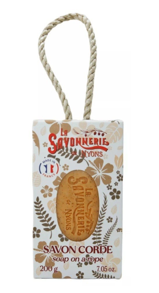 La Savonnerie de Nyons Savon Corde Apricot Kernels 7.05 Oz Bar Soap on a Roap