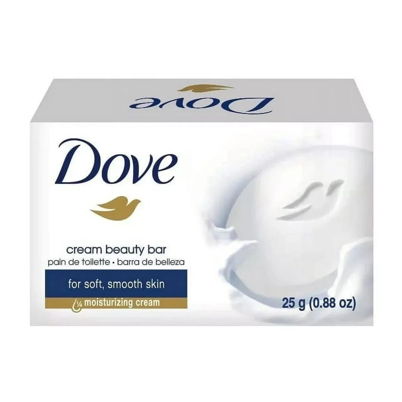 Dove Cream Beauty Bar Travel Size 0.88 oz each, Travel, Hotel – PACK OF 48
