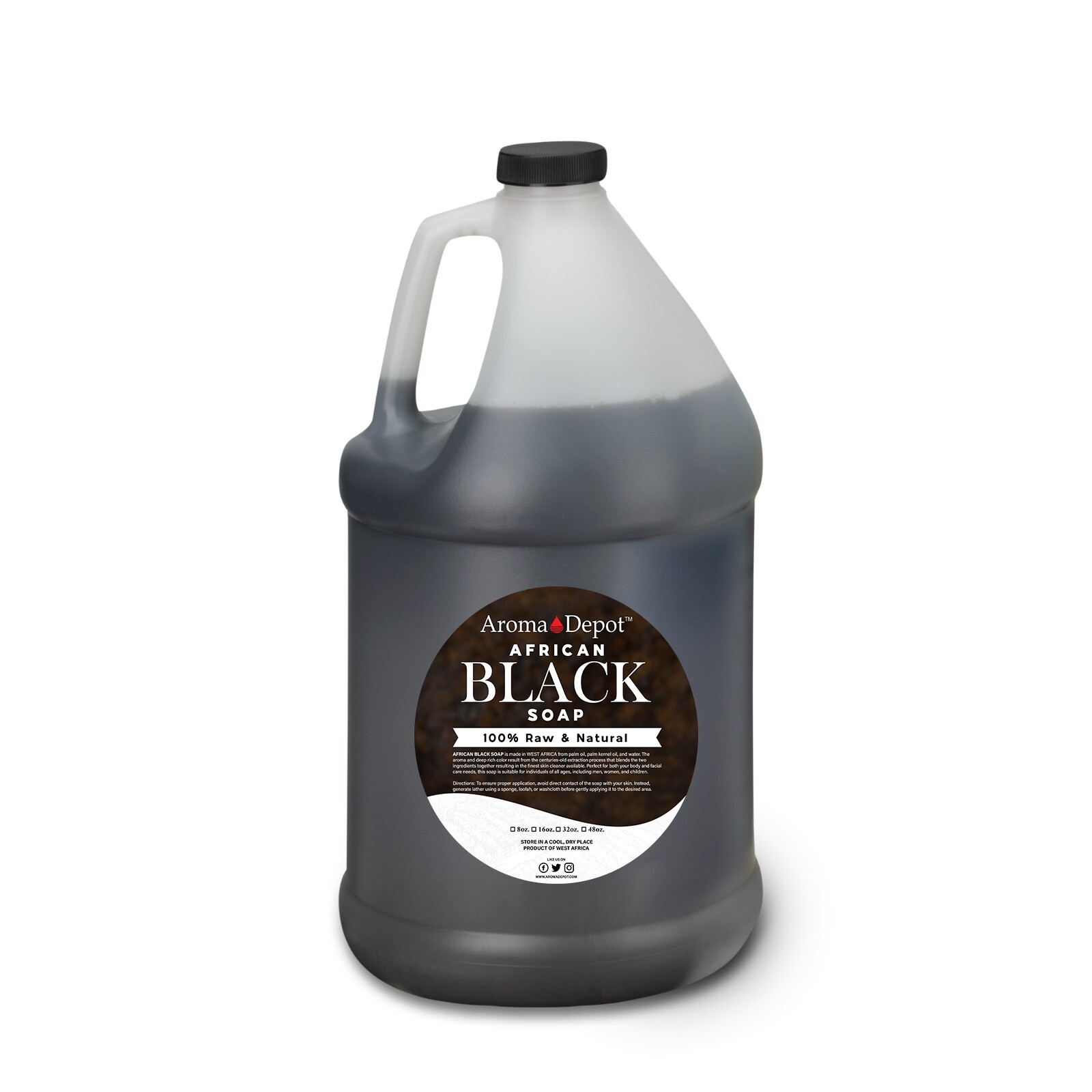 Black Soap Liquid Gallon African Soap Natural Wash Face Body Hair Raw Shampoo