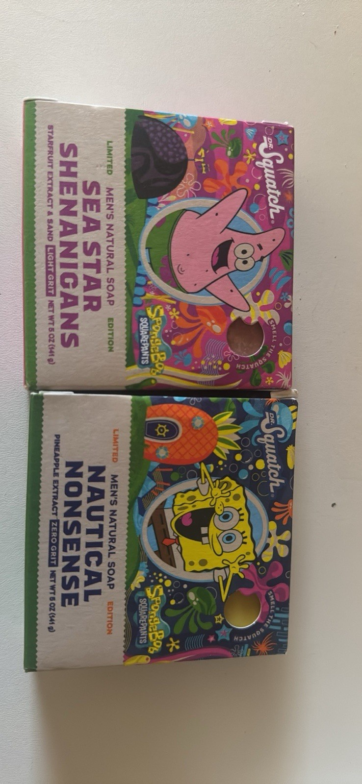 Dr. Squatch SpongeBob SquarePants Men’s Natural Soap Set Starfruit Pineapple