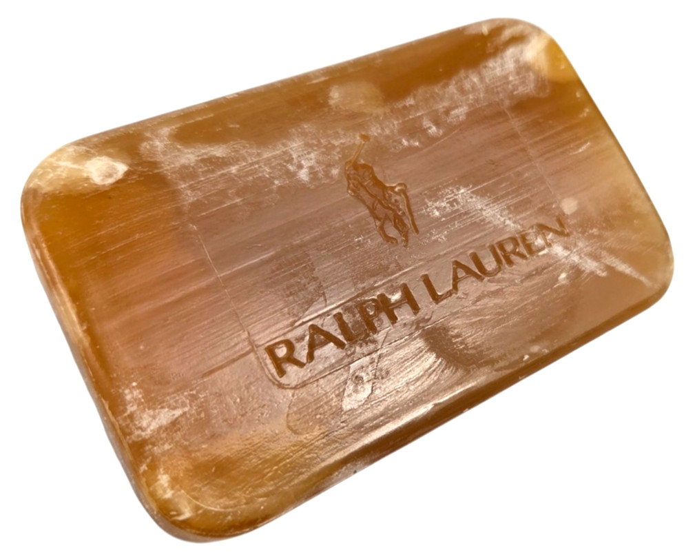 Vintage Ralph Lauren Polo Men’s Soap Amber Translucent 3.6oz Bar with Logo Rare