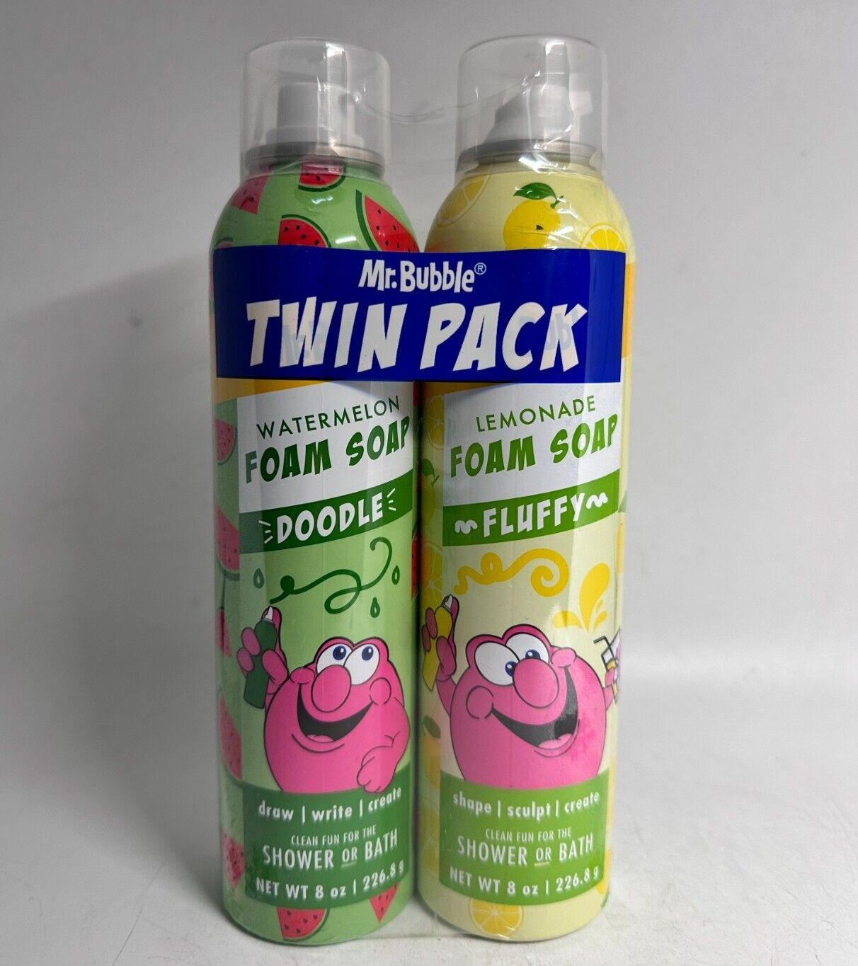 Mr. Bubble Foam Soap Twin Pack, Watermelon & Lemonade Scents
