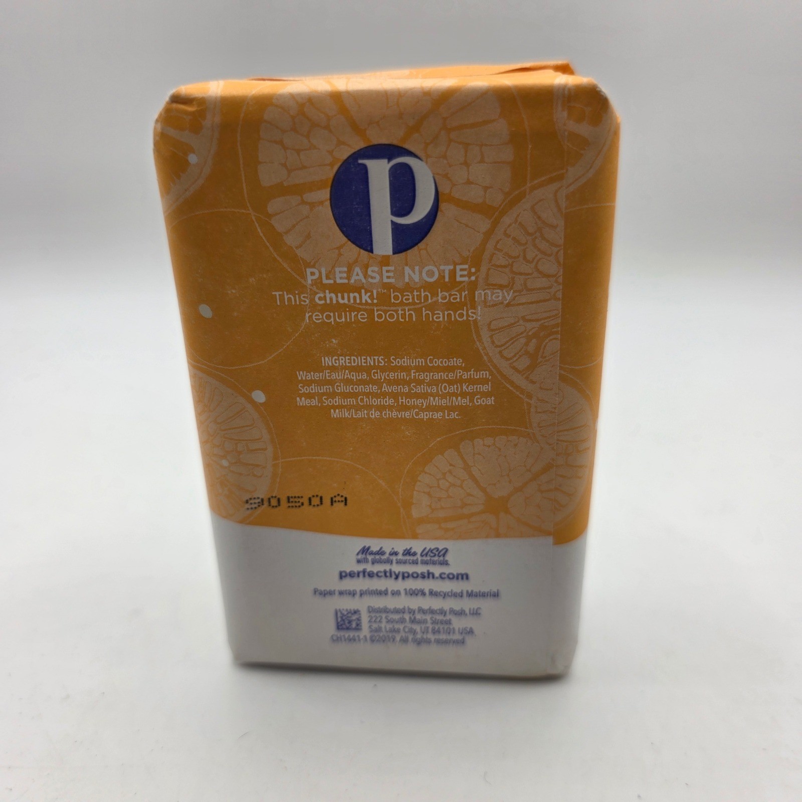 Perfectly Posh Milking It Goat’s Milk and Honey Chunk Big Bath Bar 7oz Soap New