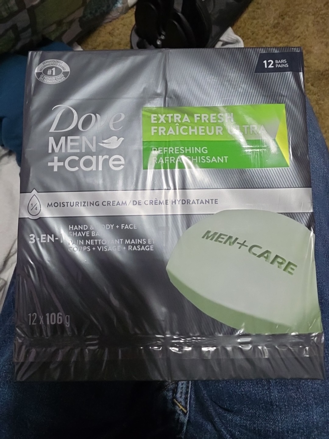 14-Bars Dove Men+Care Bar 3in1 Cleanser for Body, Face & Shaving to Clean 3.75oz