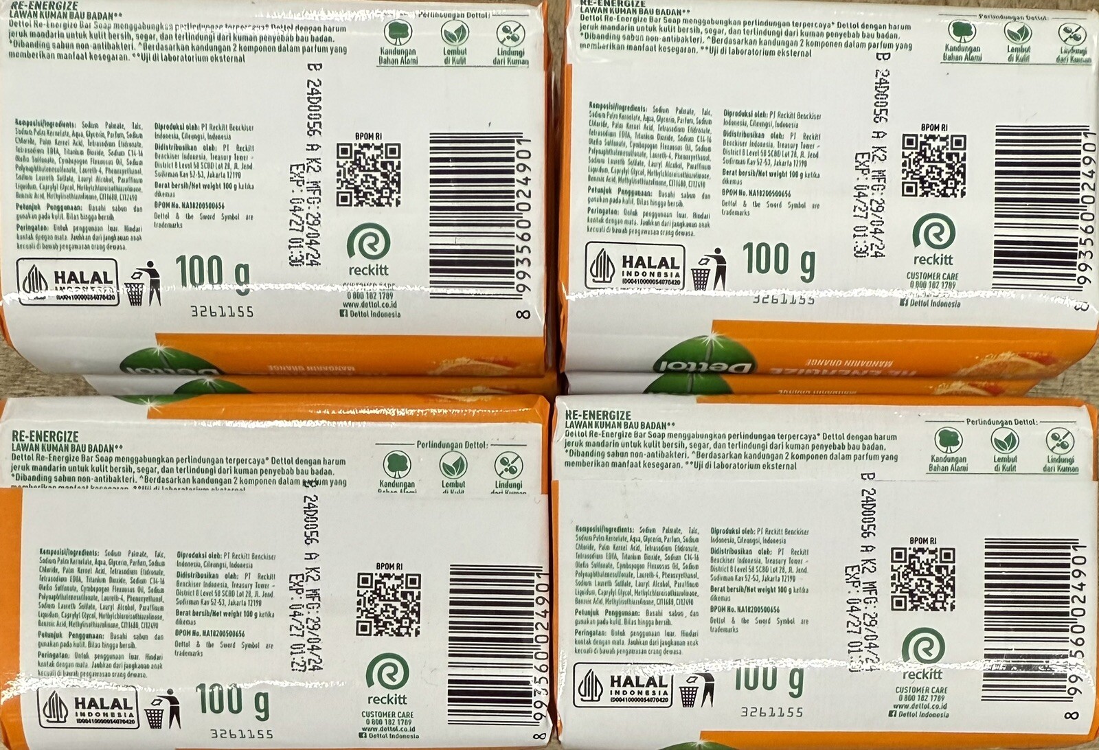 12pc Dettol Fresh Bar Soap, 100 gm Free Shipping
