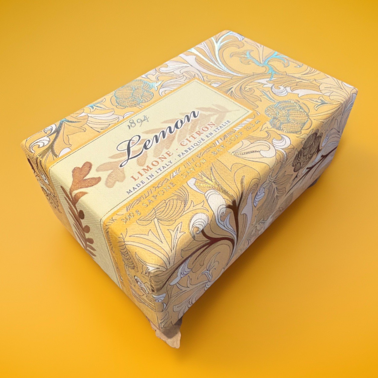 New Saponerie Mario Fissi SRL Lemon Fine Bar Soap In Box 10.5oz / 300g ITALY