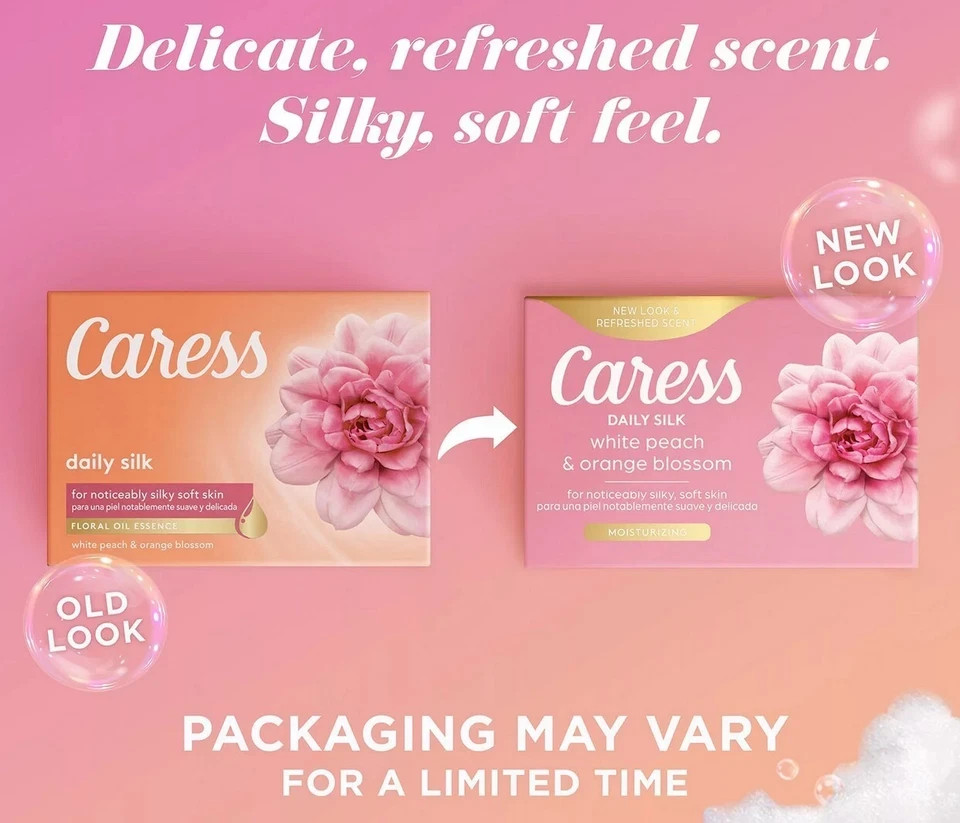 32 BARS – Caress Silkening Beauty Bar, Daily Silk, Floral Oil Essence (3.75 oz)