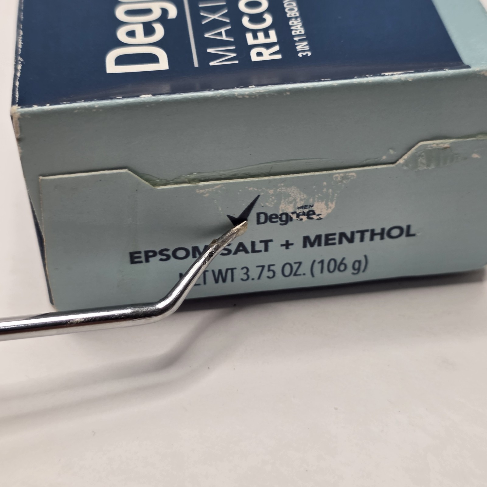 Degree Men Maximum Recovery Deep Clean Bar Soap Lot Of 3 Epsom & Menthol NIP