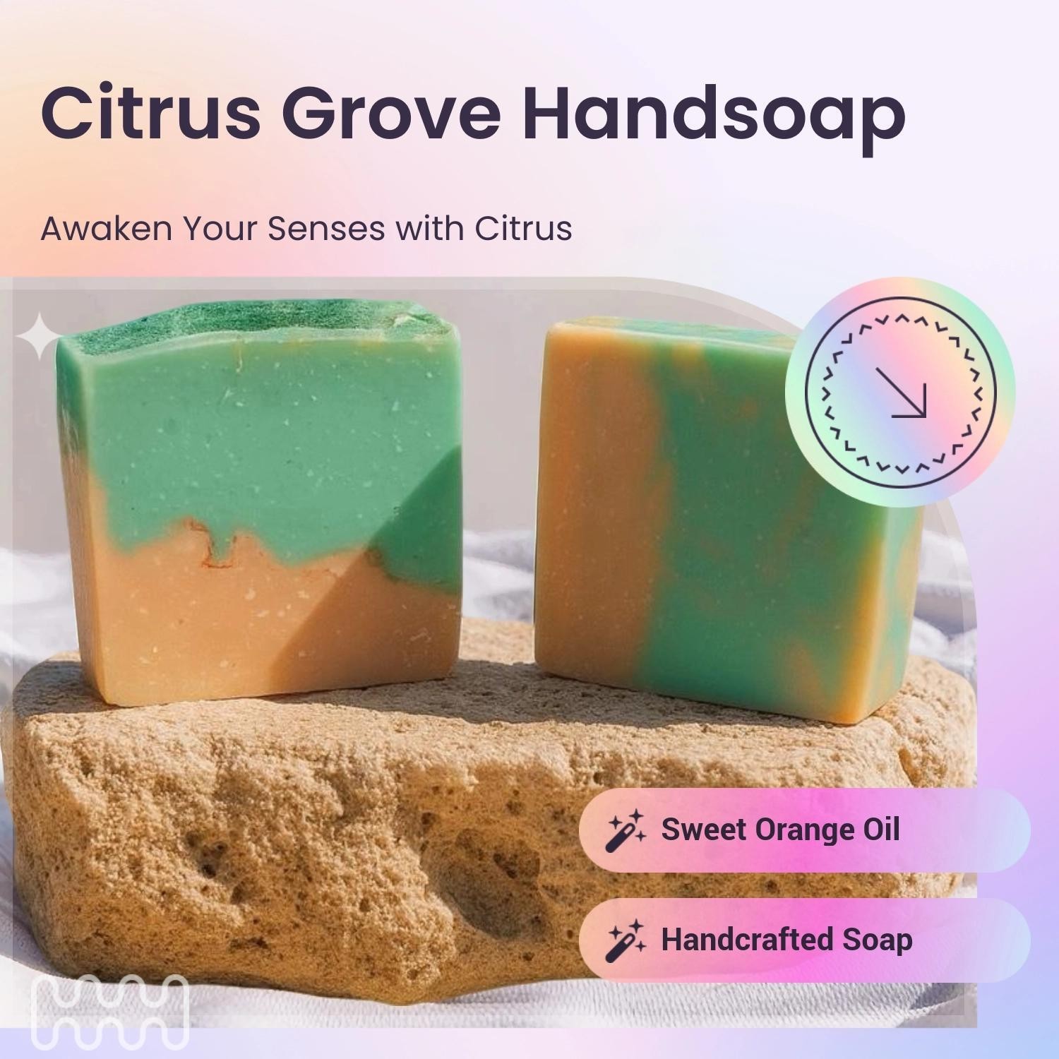 Citrus Grove Handcrafted Soap Bar – Sweet Orange Essential Oil