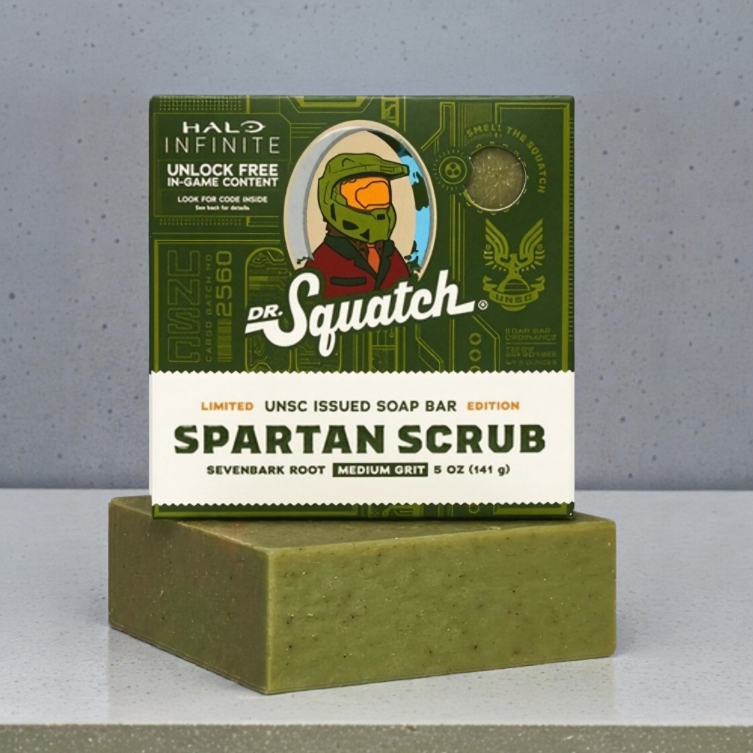 Dr. Squatch Spartan Scrub Halo Infinite Soap Bricc 3 Pack New OG Release.