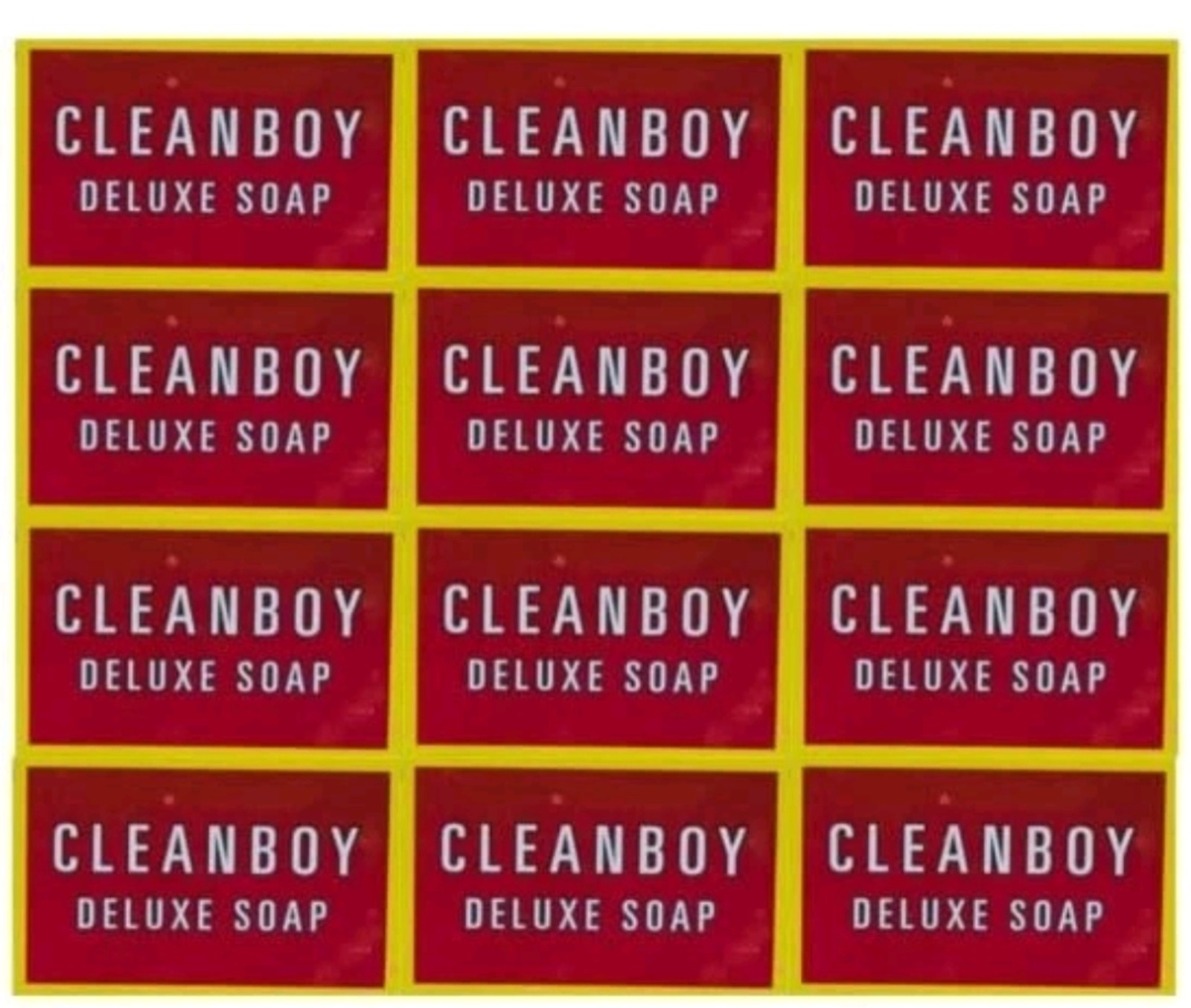 CLEANBOY Deodorant Soap Bar for Men Red Yellow Rectangular Body Bar