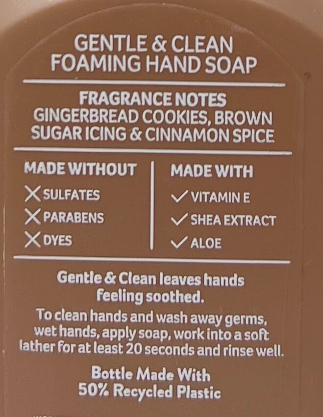 2 BATH & BODY WORKS GINGERBREAD BAKERY GENTLE CLEAN FOAMING HAND SOAP WASH PUMP