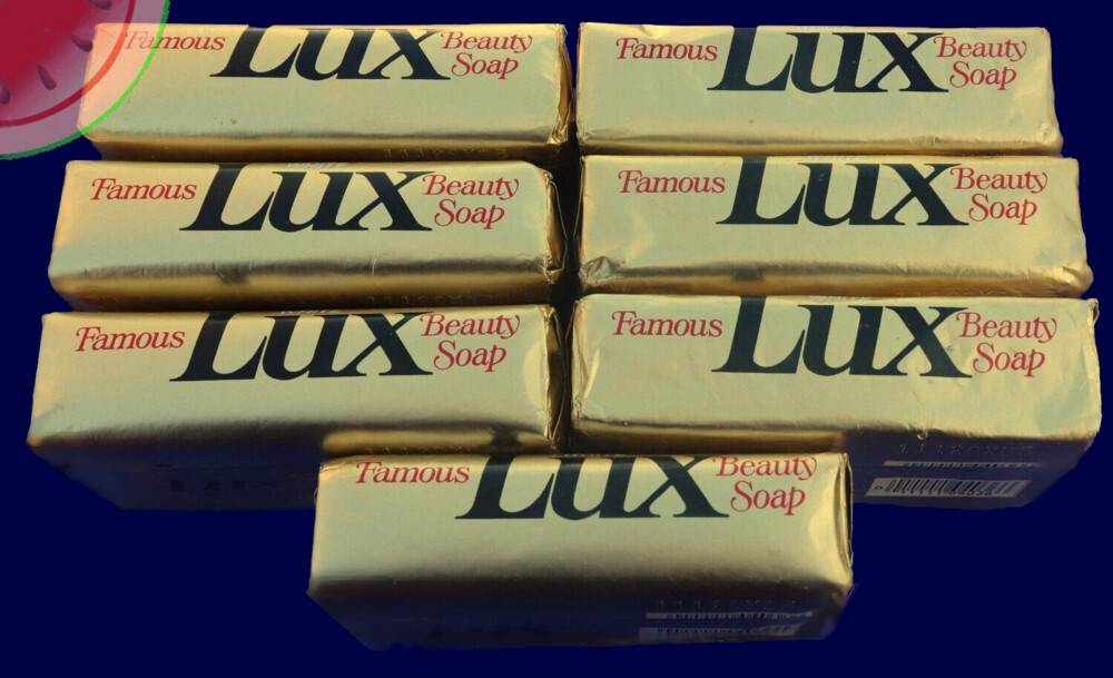 Lot 7 Retro Bath BARS White LUX SOAP Gold Foil 5 OZ New Old Stock Vintage NOS