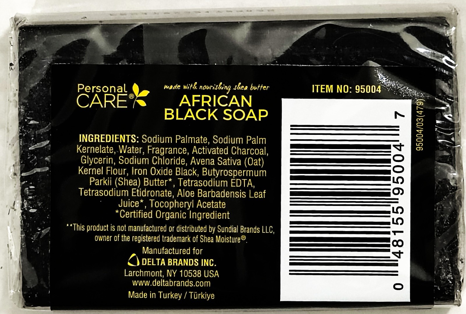 6 PACK AFRICAN BLACK SOAP PERSONAL CARE GENTLE MOISTURIZER WITH SHEA BUTTER 4 OZ