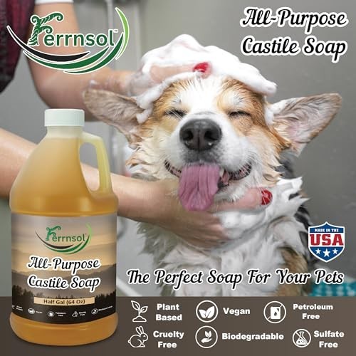 Unscented Castile Liquid Soap Refill 64oz – Natural Multi-Purpose, Non-Toxic