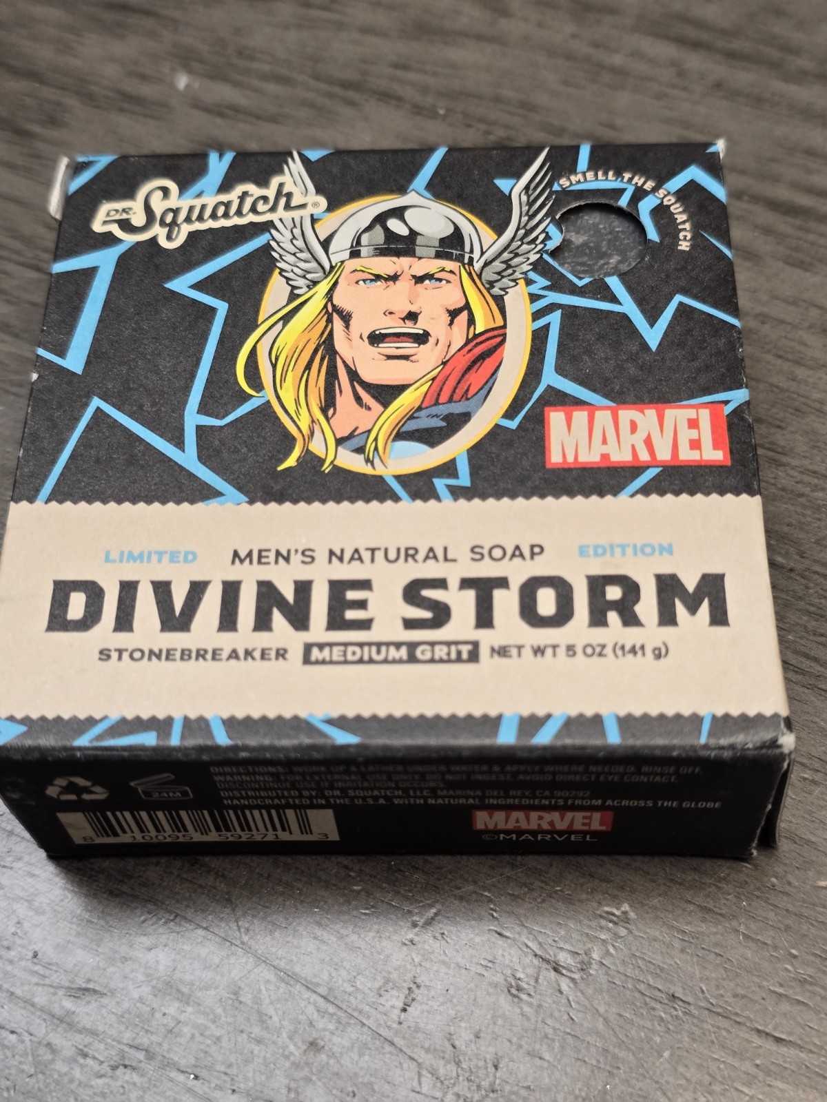 Dr. Squatch Divine Storm Thor Limited Edition Natural Soap Medium Grit 5oz