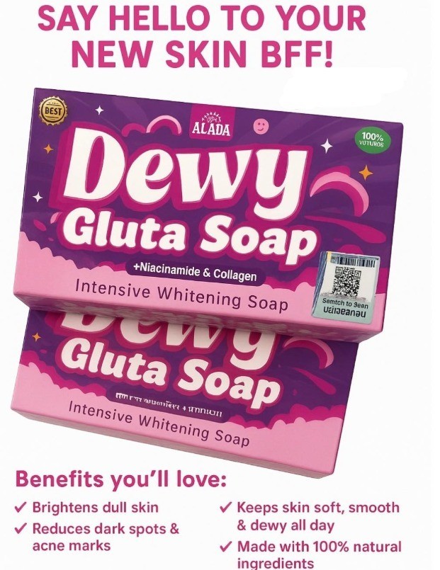 ALADA Natural Dewy Gluta Soap 70g – With Niacinamide & Collagen