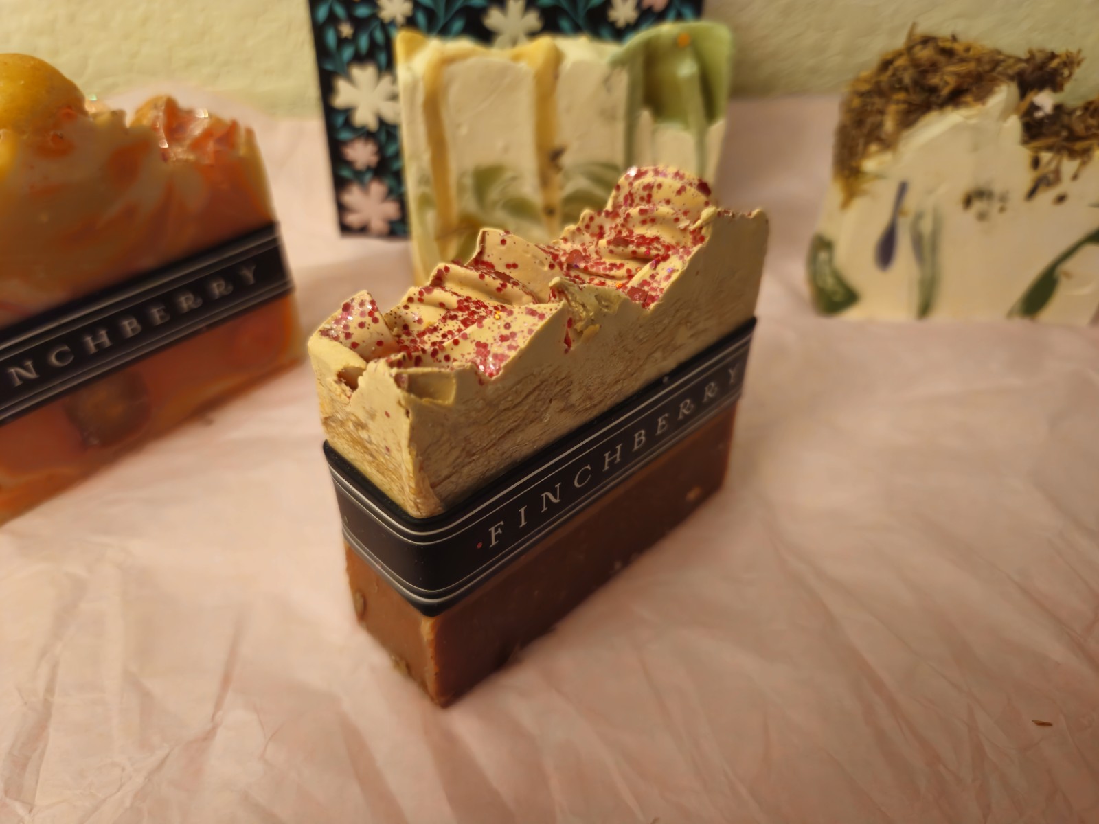 Rare – FinchBerry 4 Handmade Cranberry Chutney Body/Past Curfew & More Soap Set
