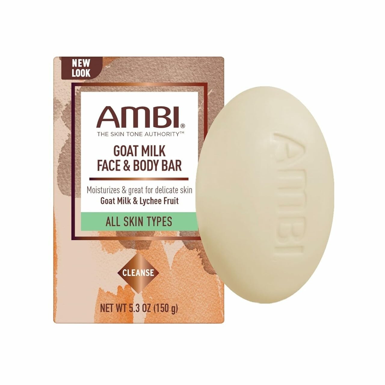 Ambi Goat Milk Face & Body Bar, Moisturizing Formula 5.3 Ounce (Pack of 1)